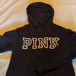 Plain black PINK hoodie